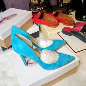 Jessica Simpson Beautiful Turquoise Blue Suede  Pumps. Sz 9.5 (Brand New In Box)